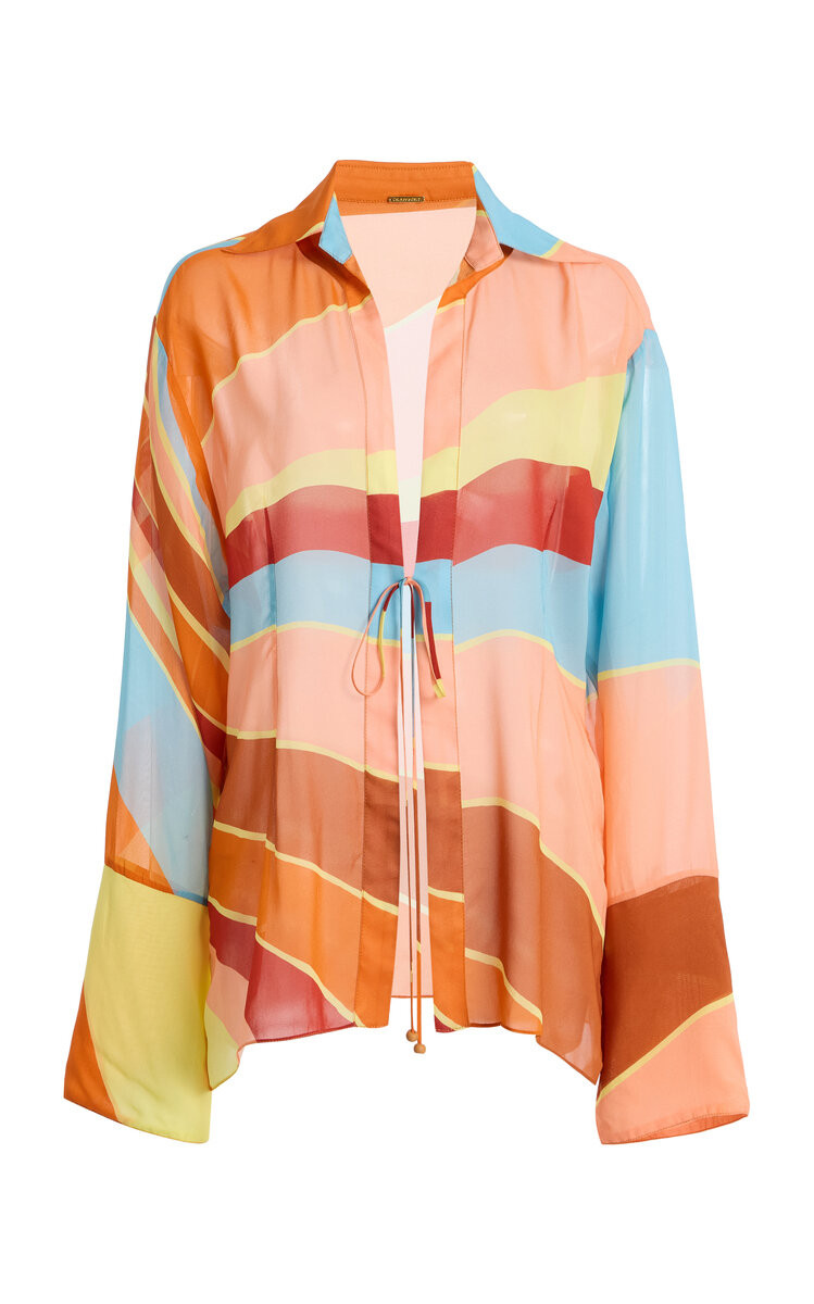 Exclusive La Isla Rosalia Striped Georgette Top | Moda Operandi (Global)