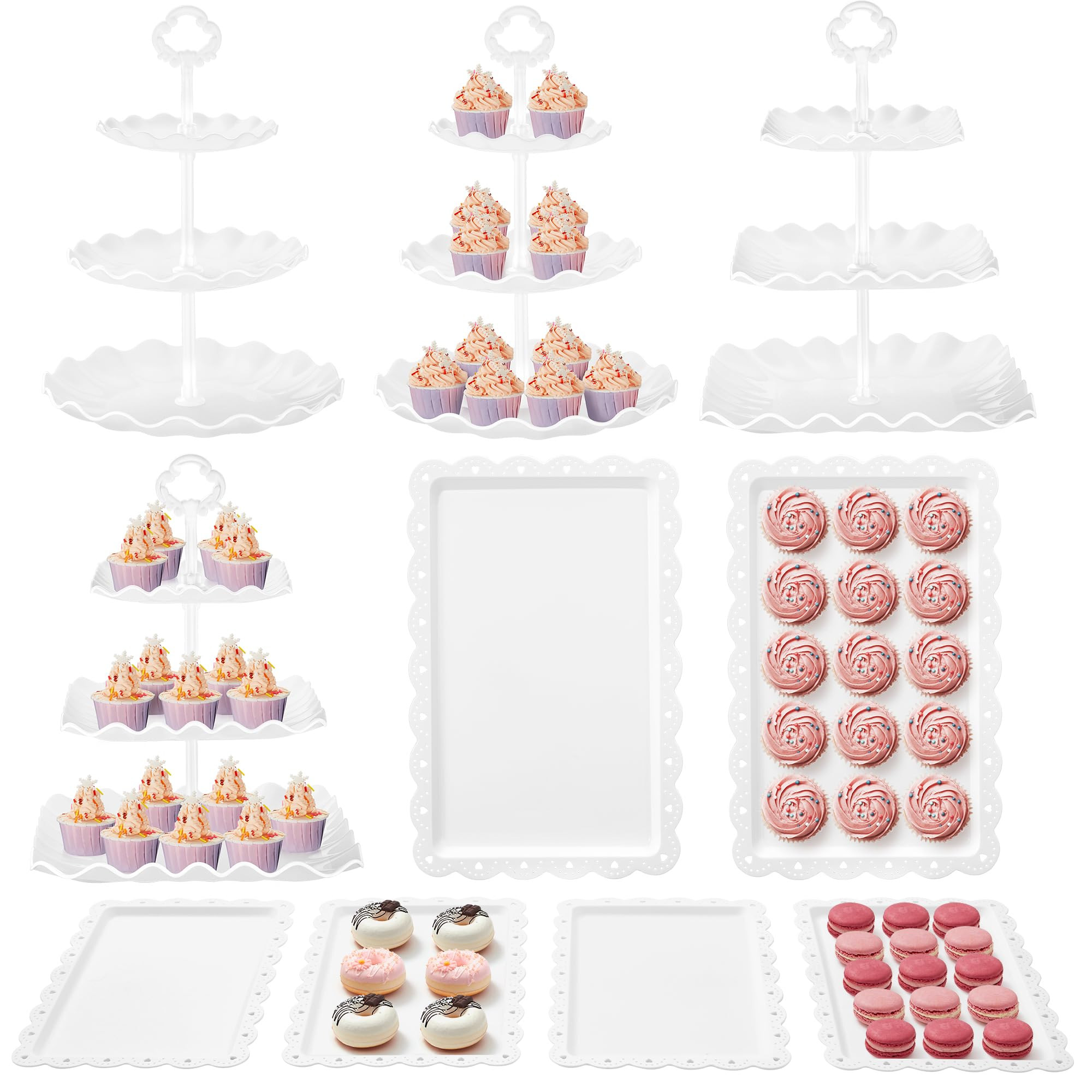 Kootek Soporte para cupcakes de postre, juego de 10 piezas para mesa de postres, soporte de torre... | Amazon (US)