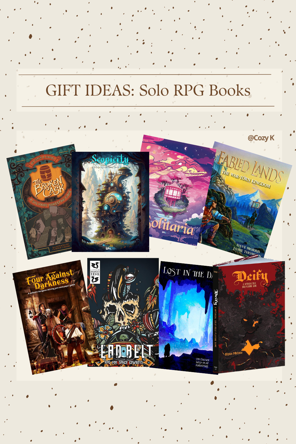 solo adventure rpg books are such a cute gift for a cozy gamer 📖🎮🤎 

 #LTKGiftGuide #LTKHoliday #LTKKids