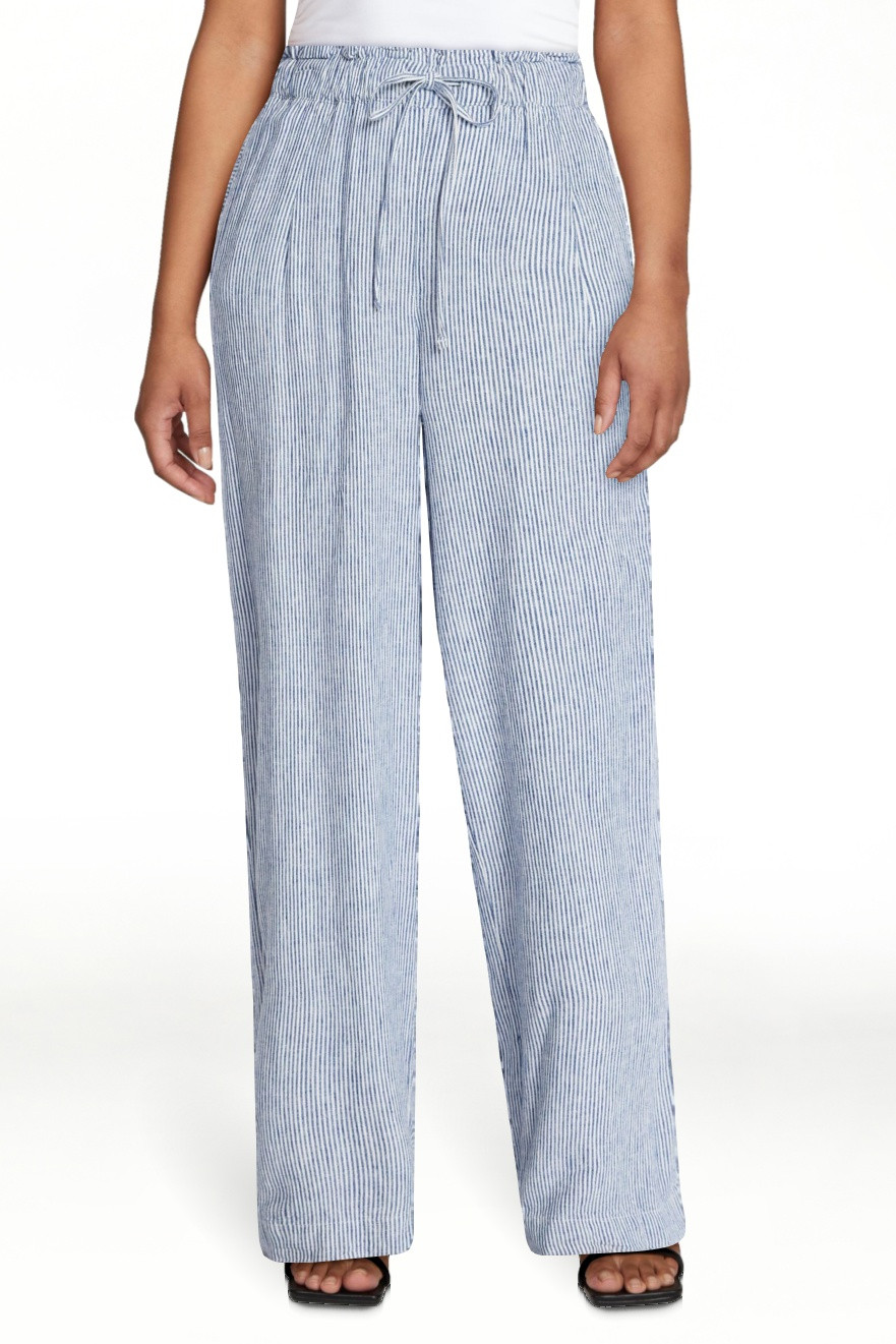 Time and Tru Women's Wide Leg Linen Blend Pants, Sizes XS-4X - Walmart.com | Walmart (US)