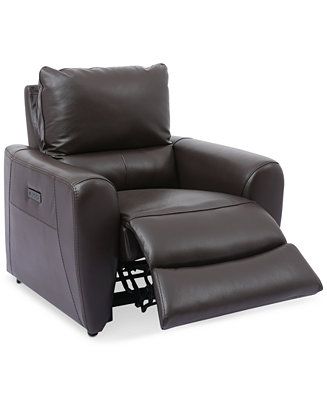 CLOSEOUT! Danvors Leather Power Recliner | Macy's Canada