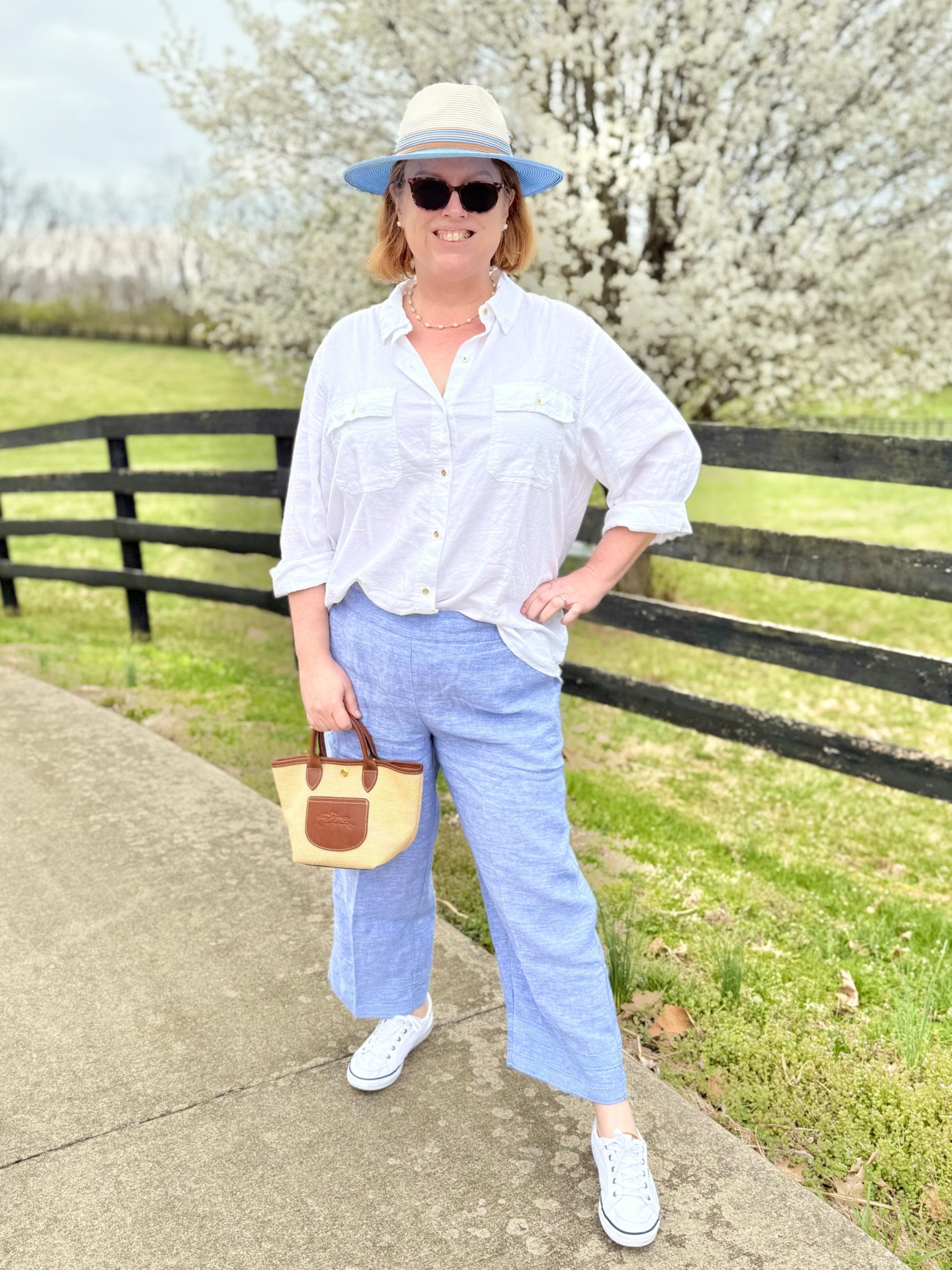 I’m starting to pick out what I’m going to pack fro spring break! This linen shirt and wide-legged linen pants are perfect for my Southern California trip. I also like the size of my new crossbody Longchamp straw purse. #vacationoutfit #strawpurse #summerpurse #linen #springoutfit #springfashion

#LTKItBag #LTKOver40 #LTKPlusSize