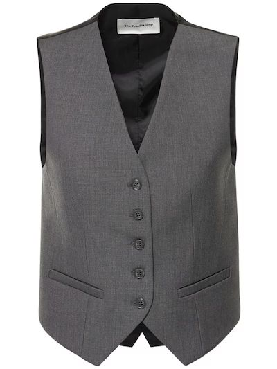The Frankie Shop - Gelso lyocell blend waistcoat - Grey | Luisaviaroma | Luisaviaroma