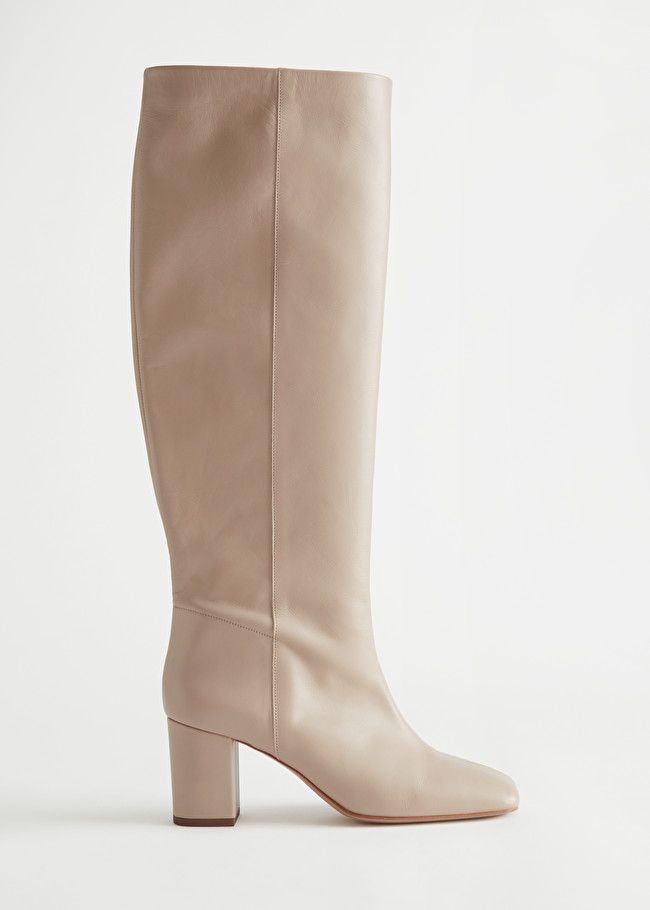 Squared Knee High Leather Boots | & Other Stories (EU + UK)