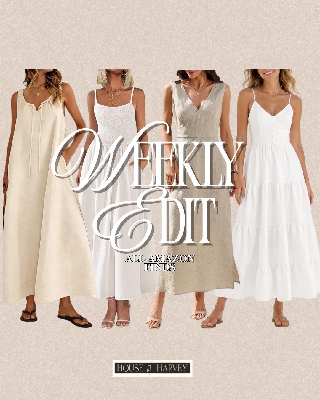 WEEKLY EDIT—this week it’s all about enjoying the quiet rhythm before the season changes. Easy layers, relaxed silhouettes, and familiar favorites make everyday moments feel just a little slower. I found some amazing pieces all from Amazon that embody this style vibe! All of these maxi dresses are so chic. Linked ⬆️

#ltkcreator #ltkfinds #ltkwatchnow #amazon #amazonfinds #summer #summerfashion #summeroutfits

#LTKgrwm #LTKootd #LTKSeasonal