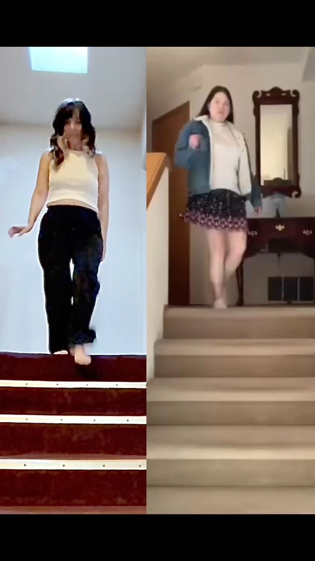 👯‍♀️ Two gals, two staircases, two totally different vibes… but always boots first. 😉👢

🇨🇦 Me: Western glam—denim mini, matching jacket, star accents, and my trusty cowboy boots. ✨🤠
🇺🇸 My American bestie: Cozy-chic—flirty floral skirt, sherpa denim jacket, and sleek knee-highs. 🍂💃

Same love for fashion, different styles—and that’s what makes it fun. So tell us… who wore the denim jacket best? 😏

#BestieStyle #WesternVibes #BootObsessed #CountryChic #LTKOOTD

#LTKFashionMonth #LTKpartywear #LTKjeans