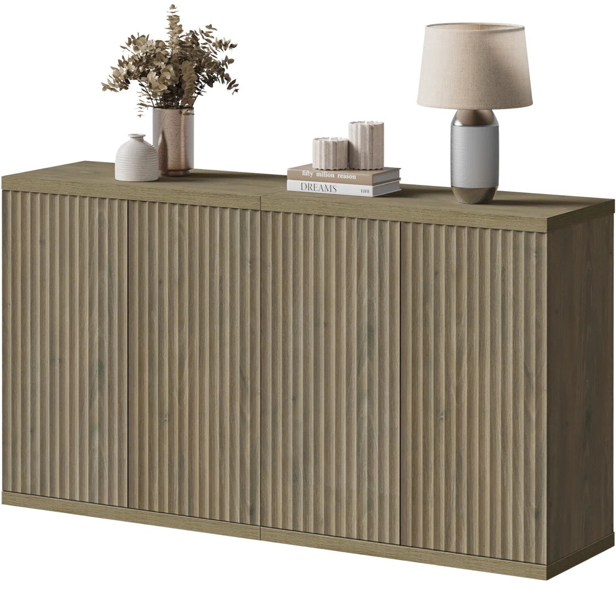 Cesiro Accent Cabinet With Adjustable Shelves (Set of 2) | Wayfair North America