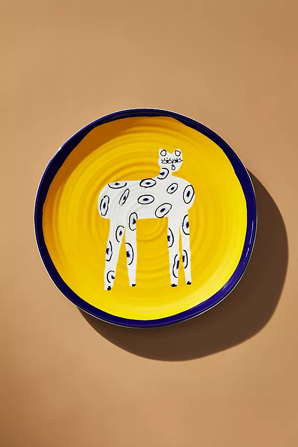 Marcello Velho Folksong Dessert Plate By Marcello Velho in Yellow Size DST PLATE | Anthropologie (US)