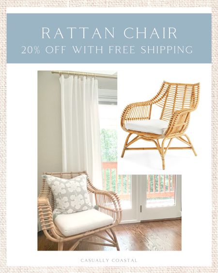 My rattan accent chair, which I have in my bedroom is now 20% off with free shipping when you use code CHEERS! Most Serena & Lily sales are 20% off but rarely include free shipping so now is an ideal time to buy. The free shipping alone will save you a bundle!
- 
Beach home decor, beach house furniture, summer home decorations, coastal decor, beach house decor, beach decor, beach style, coastal home, coastal home decor, coastal decorating, coastal house decor, home accessories decor, coastal accessories, beach style, coastal bedroom decor, bedroom decor, coastal modern, coastal decorating, serena and lily, coastal accent chairs, coastal chairs, rattan chairs, coastal bedroom furniture, primary bedroom furniture, master bedroom furniture, bedroom accent chair, brass curtain rod, white drapes, pottery barn drapes, woven chairs, woven furniture, white curtains, Venice rattan chair, venice chair, serena & lily chairs, serena & lily furniture, pottery barn drapes, pottery barn curtains, broadway drapes, serena and lily sale, living room furniture, coastal living room

#LTKstyletip #LTKsalealert #LTKhome