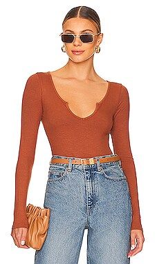 Steve Madden Charlie Bodysuit in Mocha Bisque from Revolve.com | Revolve Clothing (Global)