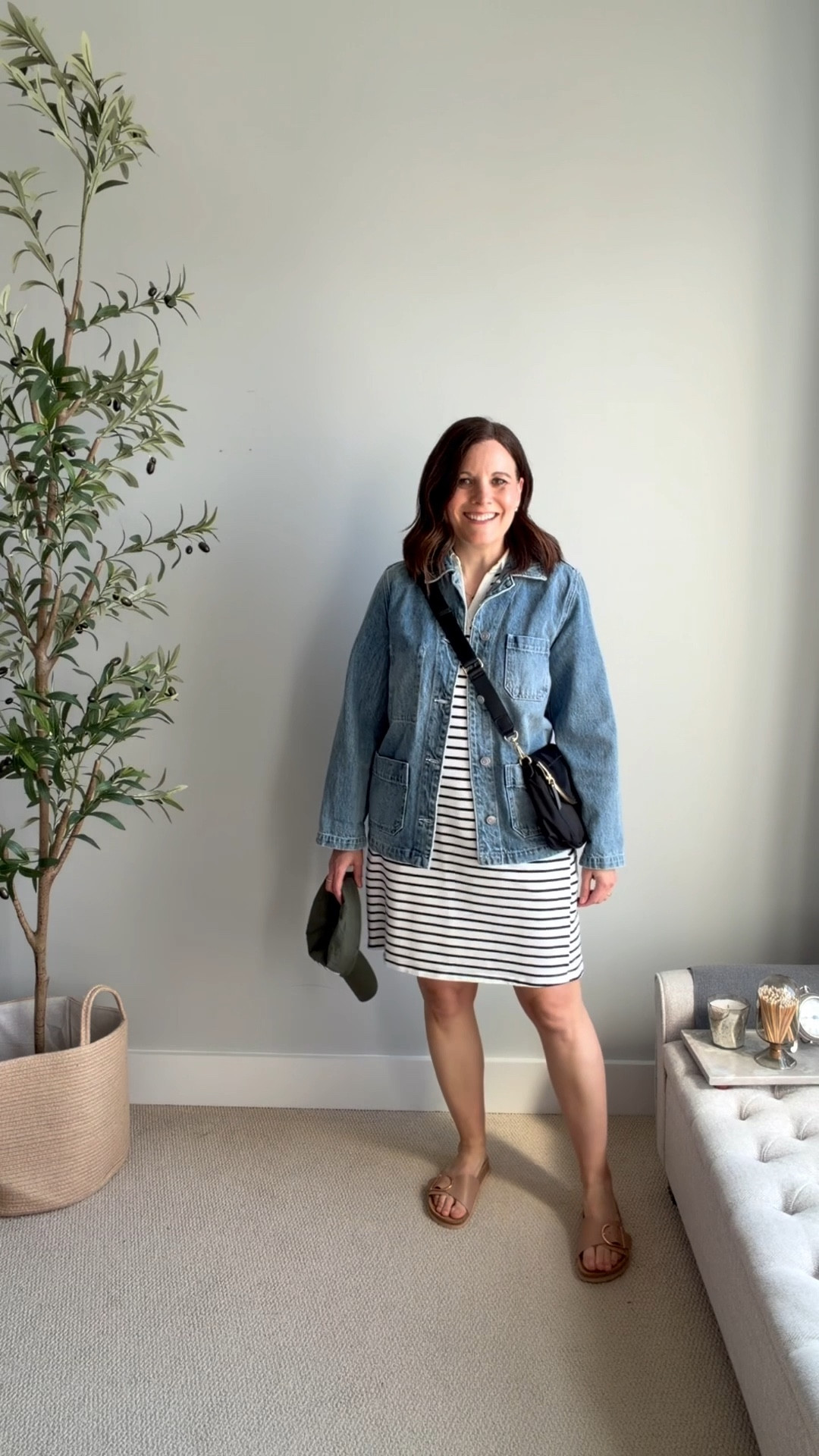 Long weekend capsule outfit fit notes: ⁠⁠Amazon Breton stripe collared dress: I wore this nonstop last year. Has pockets, hits right above the knee, A-line shape. Wear with sneakers or sandals.im in a medium. ⁠⁠@onequince denim utility jacket: a bestseller I wore nonstop last year, and I’m keeping it in rotation this year. Fits TTS (I’m in a medium).⁠
⁠Amazon one-strap big-buckle slides: very cushioned. Fit TTS.⁠
 

 

#LTKMidsize #LTKOver40 #LTKSaleAlert