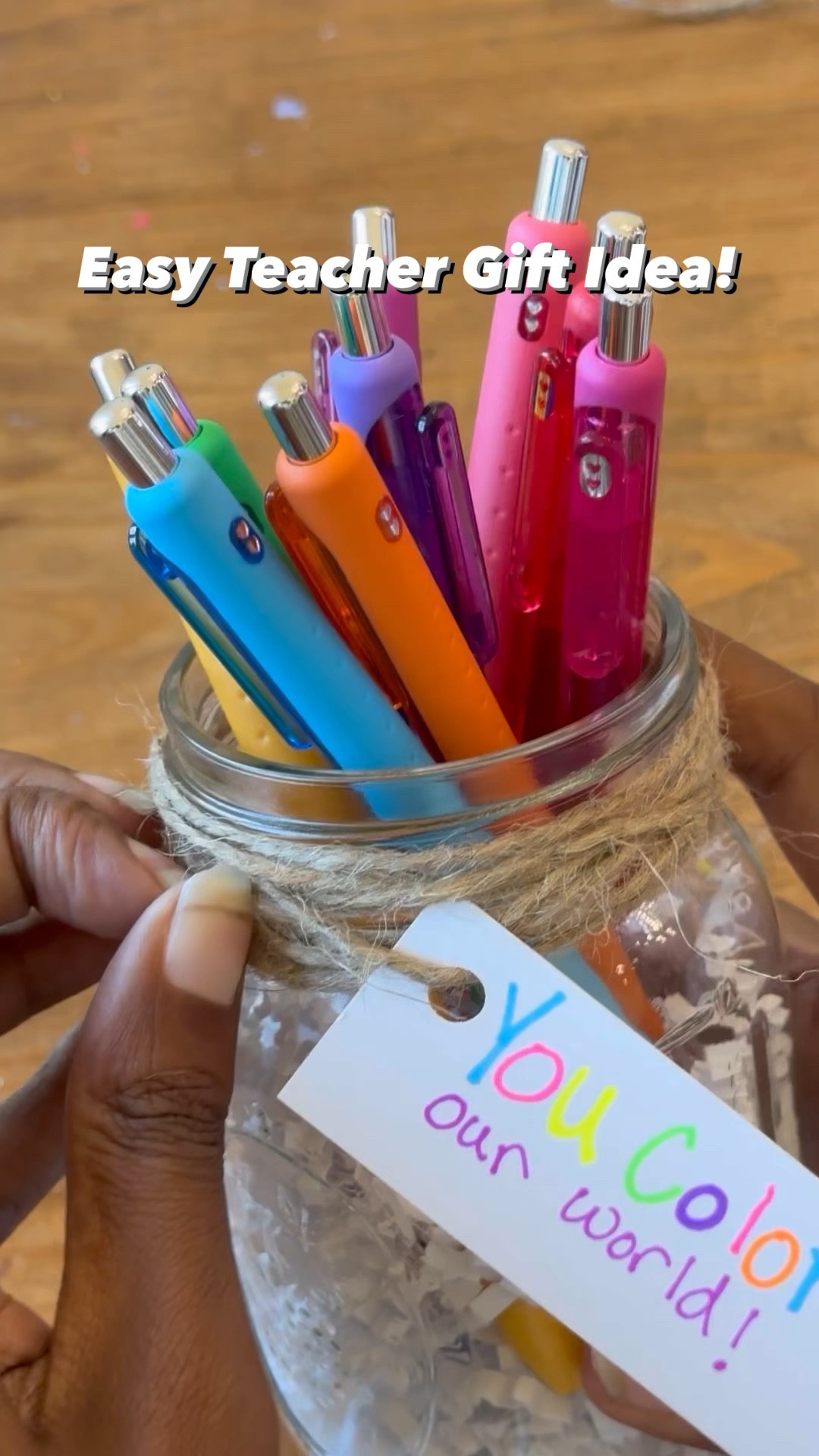 #ad Here's an easy colorful gift idea! Use it for a teacher or someone sharp (get it?!) in your life. Grab a jar, add some shredded paper or decorative ribbon (I love jute). Add in some @Sharpie markers and @paper_mate pens. Personalize with a note, or even add a Target gift card and Tadaaaa! You've got one cute gift. I love these pens so much and @Target has special holiday packs for both Sharpie and Paper Mate so you can stock up to make a lot of these, or gift the whole pack itself for an artist in your life. Shop this post!

#Target #TargetPartner #gifting #holiday #gifts @Target @paper_mate @sharpie 

#LTKCyberSaleES #LTKfindsunder50 #LTKHoliday