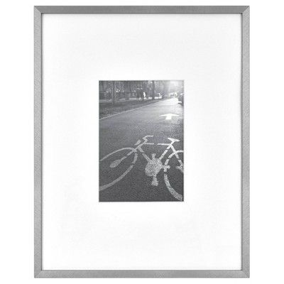 11" x 14" Matted For 5" x 7" Thin Gallery Frame Silver - Project 62™ | Target