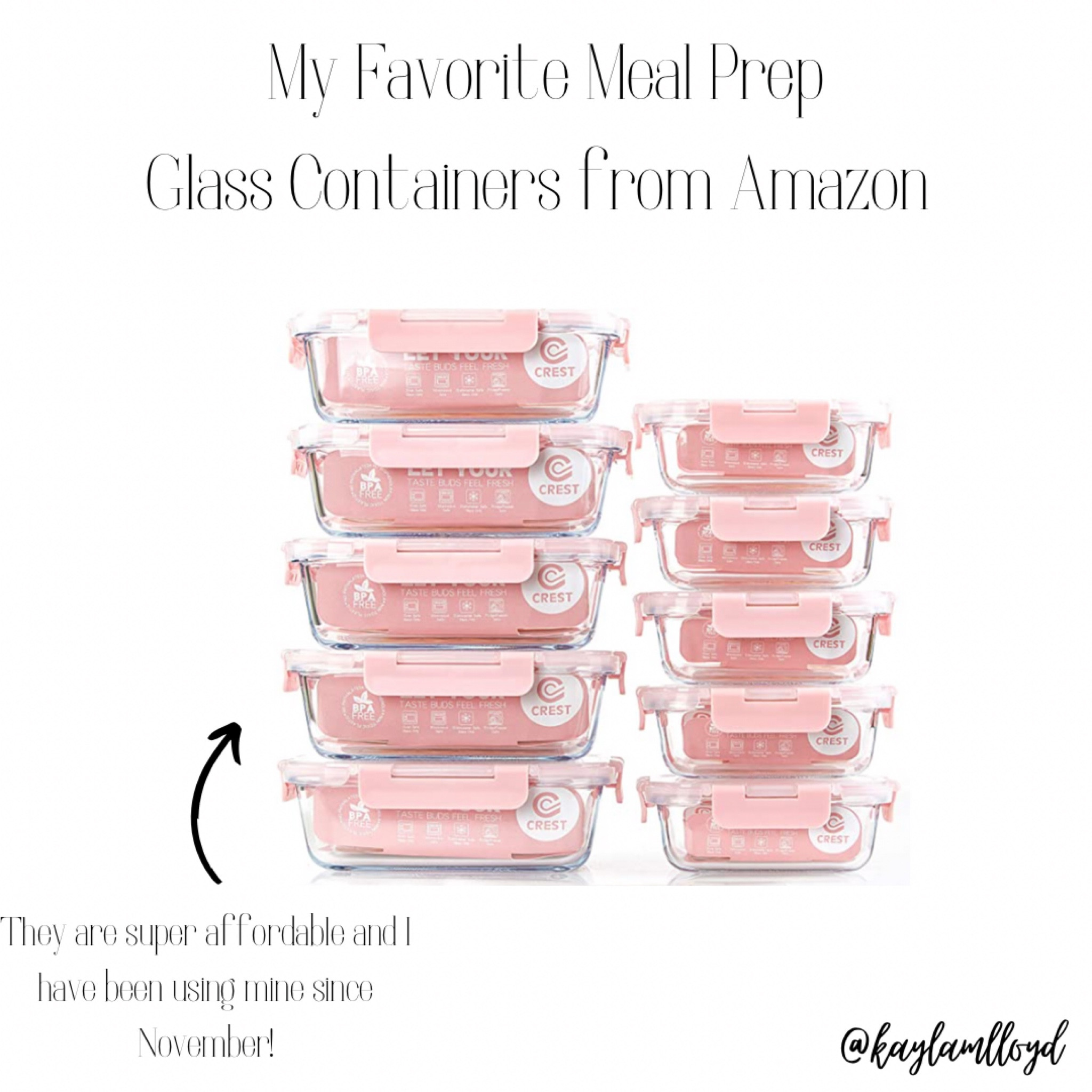 I have been using these glass meal
Prep containers from Amazon since November! I love them. They are durable and wash perfectly in the dishwasher. 10/10 recommend it! 

#LTKunder100 #LTKFind #LTKunder50