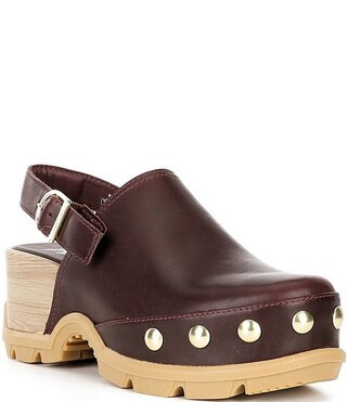 Sorel Roam'N Clog RVT Leather Studded Detail Slingback Clogs | Dillard's | Dillard's