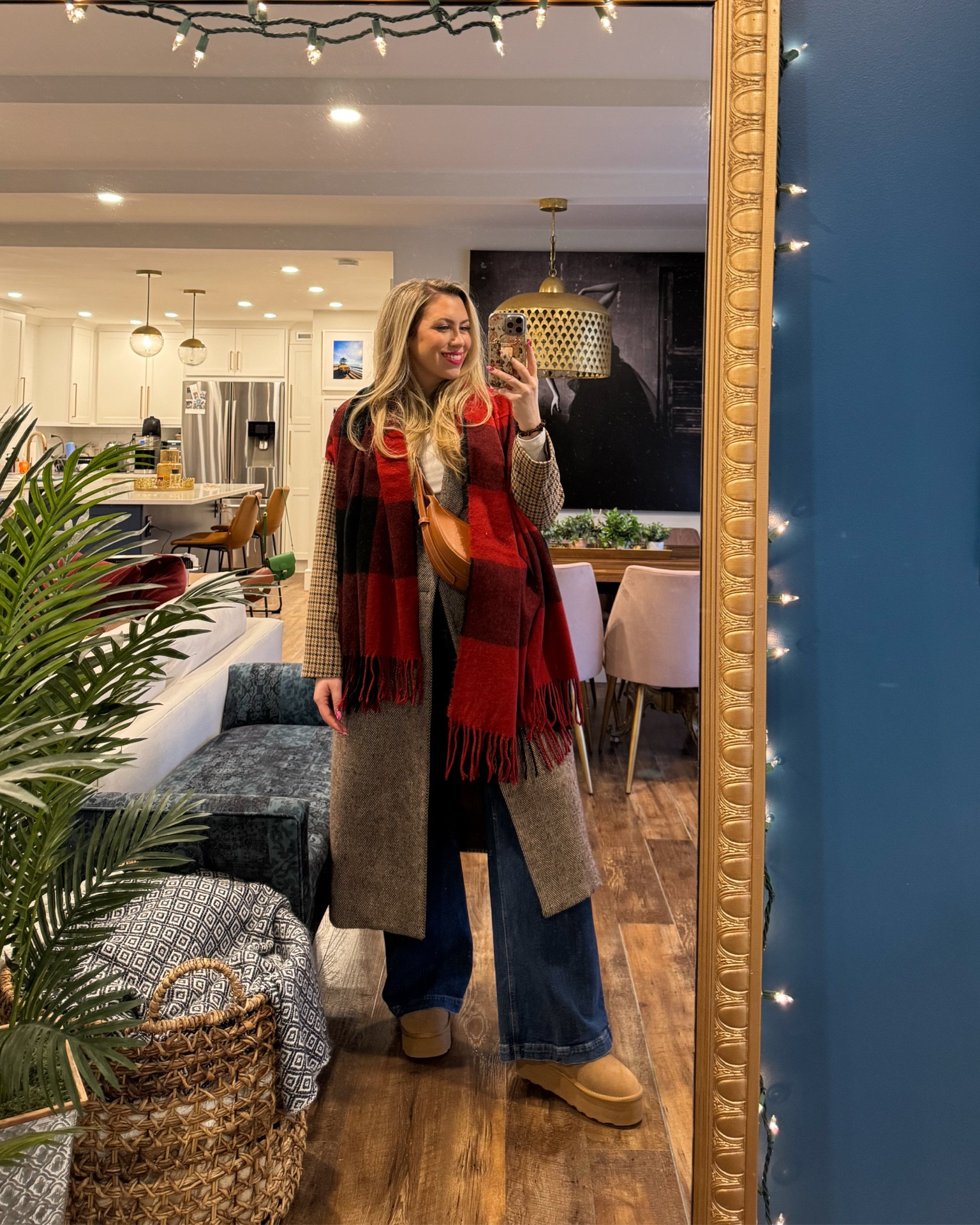 I’m absolutely not cool enough to be wearing this wide leg jeans & platform “uggs” outfit, but I’m going to pretend I am! Linked my jeans & shoes! Both true to size. Holiday outfits, Christmas outfits.

#LTKSeasonal #LTKHoliday #LTKMidsize