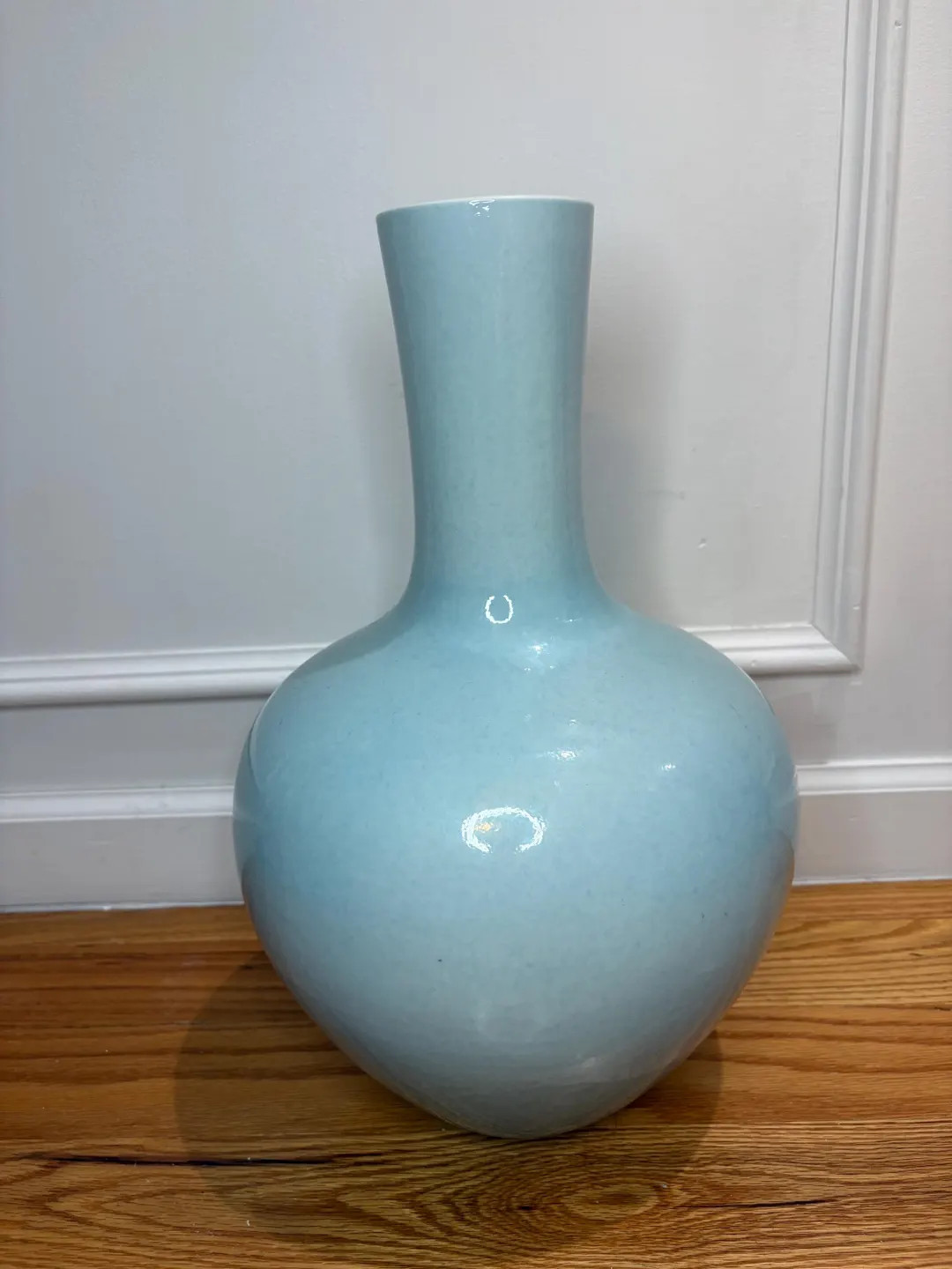 Large Light Blue Ceramic Floor Vase – Modern Home Decor | Etsy (US)