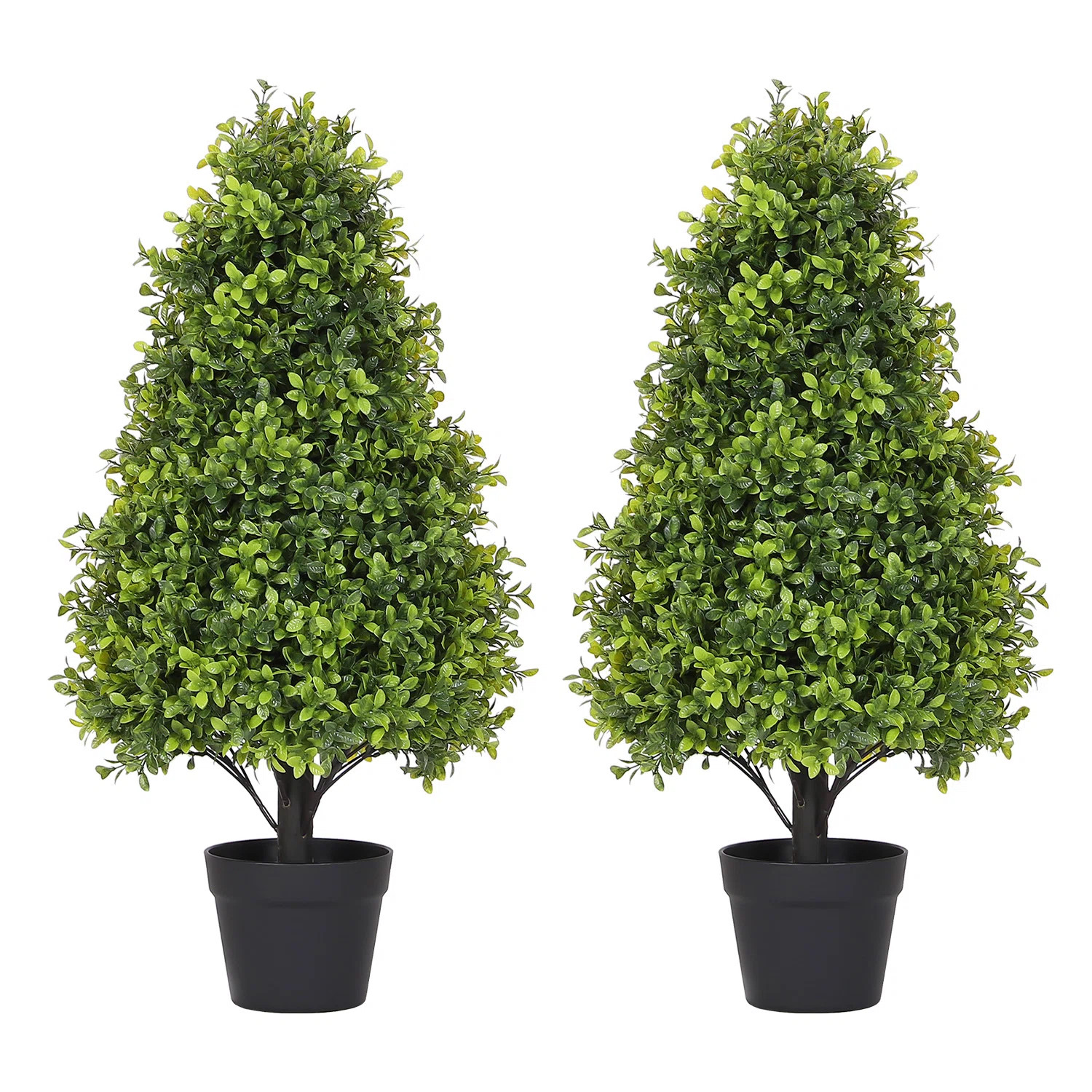 Primrue Artificial Topiary Boxwood Tree, Faux Shrub in Black Plastic Pot & Reviews | Wayfair | Wayfair North America