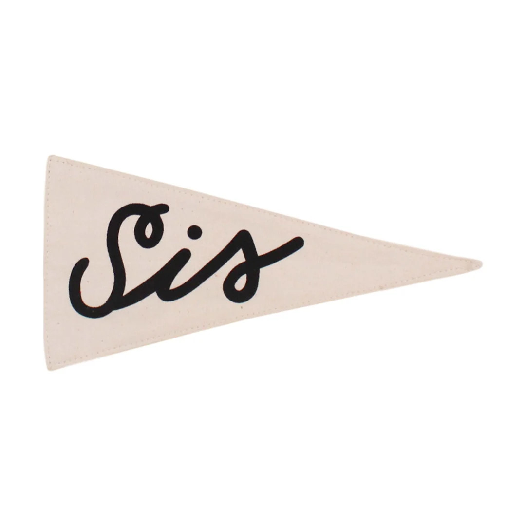 Sis Pennant - Mini Wall Hanging | Canvas Flag | Small Wall Banner | Kids Room Decor | Mini Pennan... | Etsy (US)