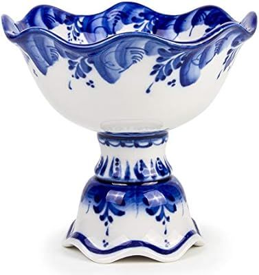 Dessert Bowl Blue and White Porcelain. Gzhel | Amazon (US)