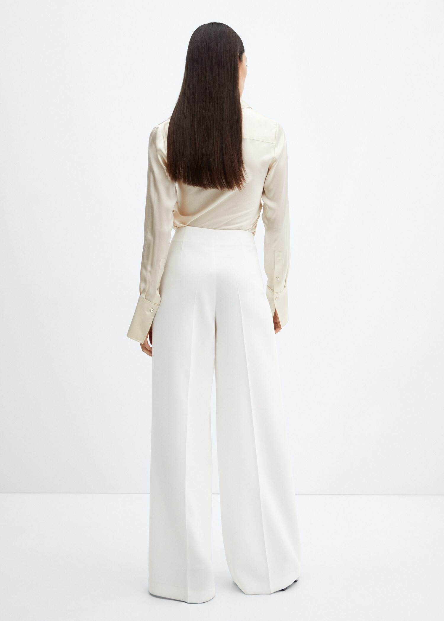 High-waist palazzo trousers | MANGO (US)