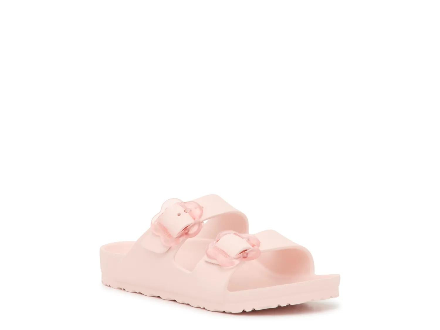 Birkenstock Arizona Flower Buckle Sandal Kids' | Girl's | Rose Pink | Size EU 32 / US 1-1.5 Youth | Sandals | Footbed | DSW