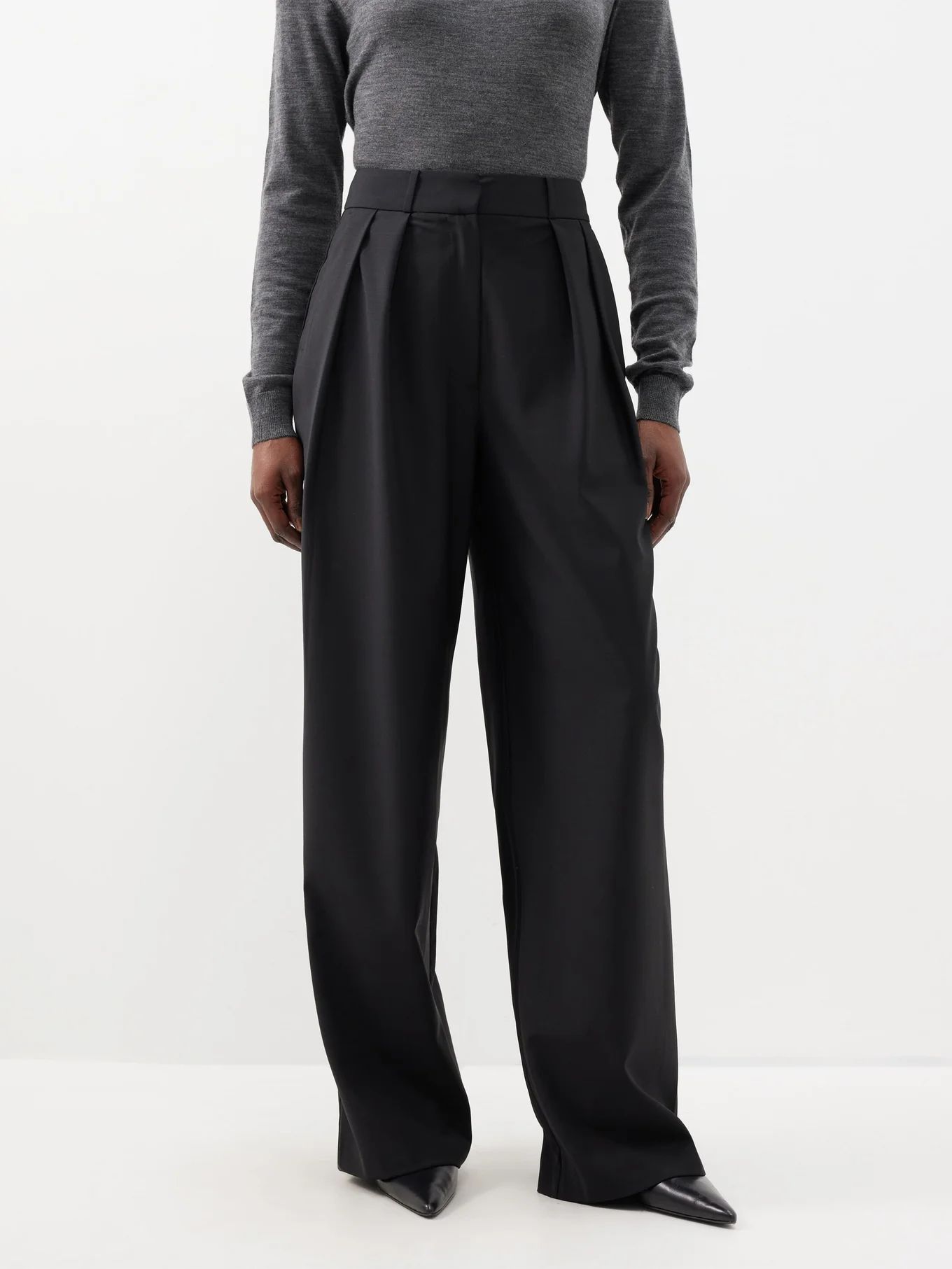 Ripley pleated wide-leg trousers | The Frankie Shop | Matches (UK)