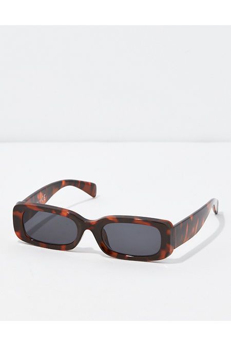 AEO Tortoise Rectangle Sunglasses | American Eagle Outfitters (US & CA)