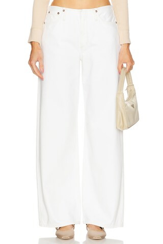 AGOLDE Lex Low Slung Baggy in Milkshake | FWRD | FWRD 