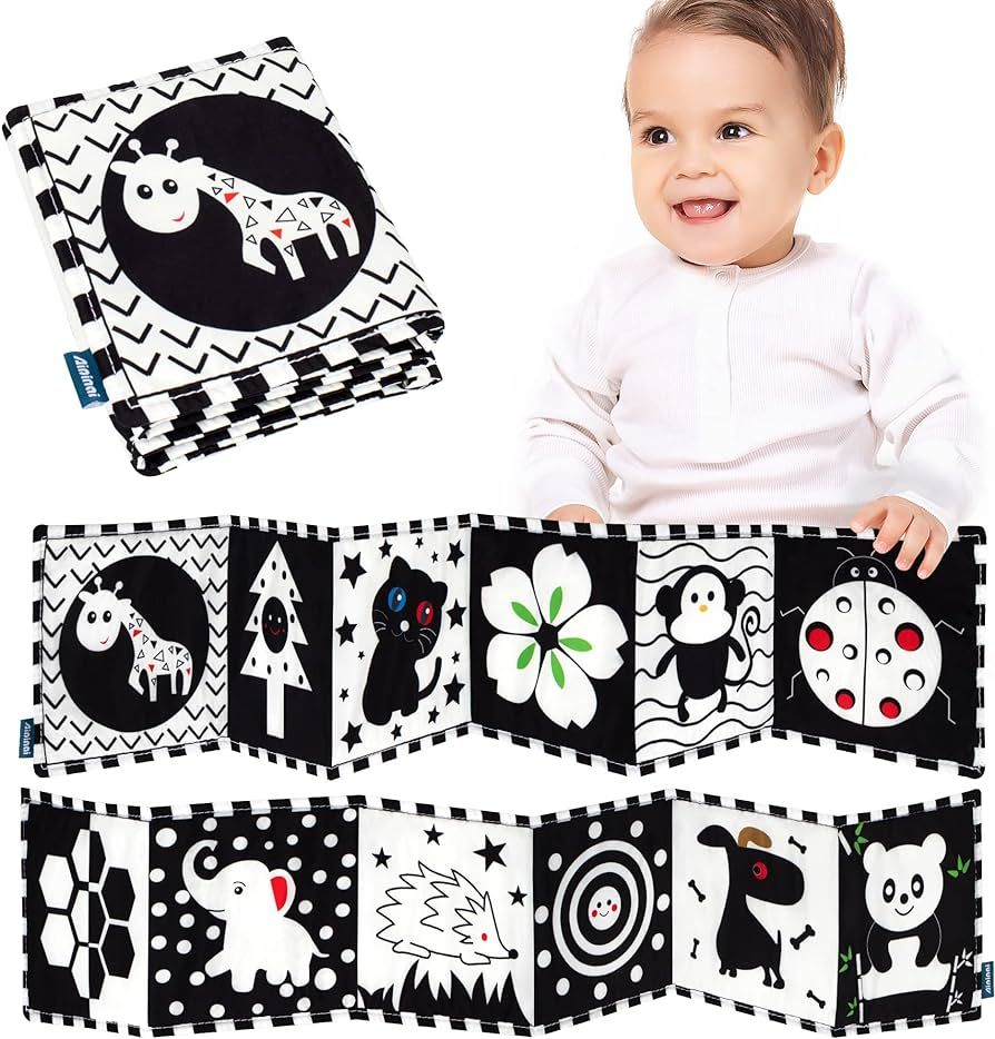 SYNARRY Black and White Baby Toys 0-3 Months, High Contrast Baby Book for Newborn Toys 0-3 Months... | Amazon (US)