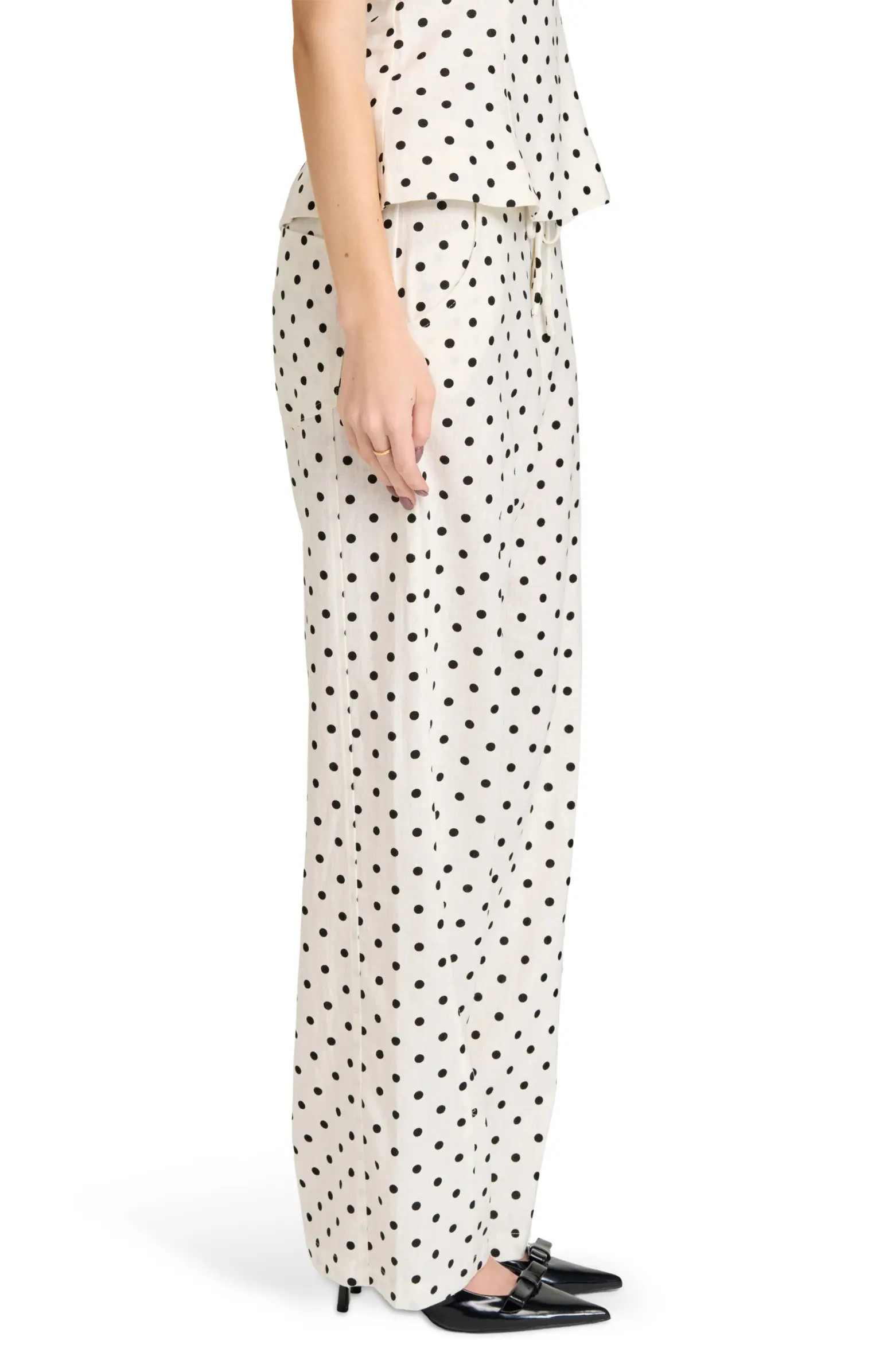 Lilah Polka Dot Wide Leg Pants | Nordstrom