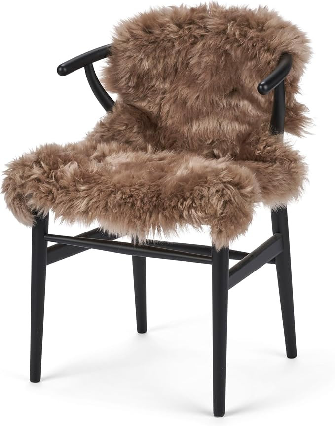 Sheepskin Fur Rug Long Hair 2x3 ft, Light Brown | Amazon (US)