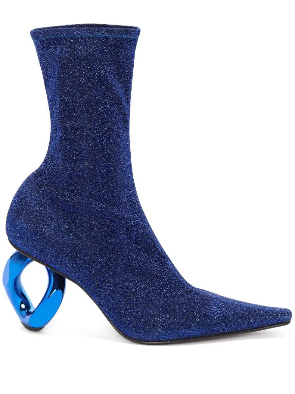 JW Anderson Lurex Ankle Sock Boots - Farfetch | Farfetch Global