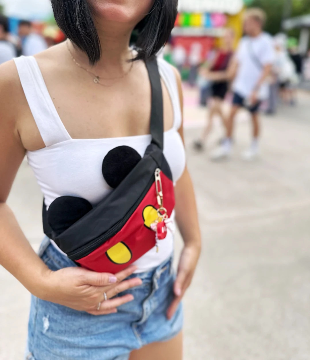 Personalized Disney Minnie Mickey Mouse Crossbody Fanny Pack Name Handbag Adults Toddlers Kids Bi... | Etsy (Global)