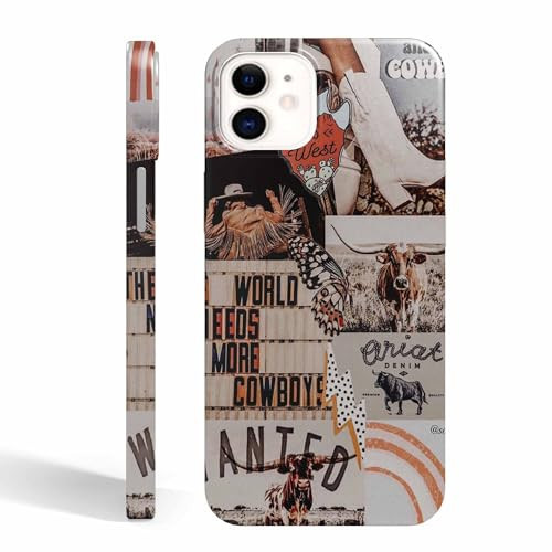 Vesidurt West Cowboy Case for iPhone 12,Western Country Scenery Pattern Case for Girls Boys,Smooth Tough PC Full Cover Case Compatible with iPhone 12 | Amazon (US)