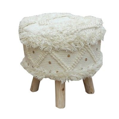 Roja Wool Boho Stool - Christopher Knight Home | Target