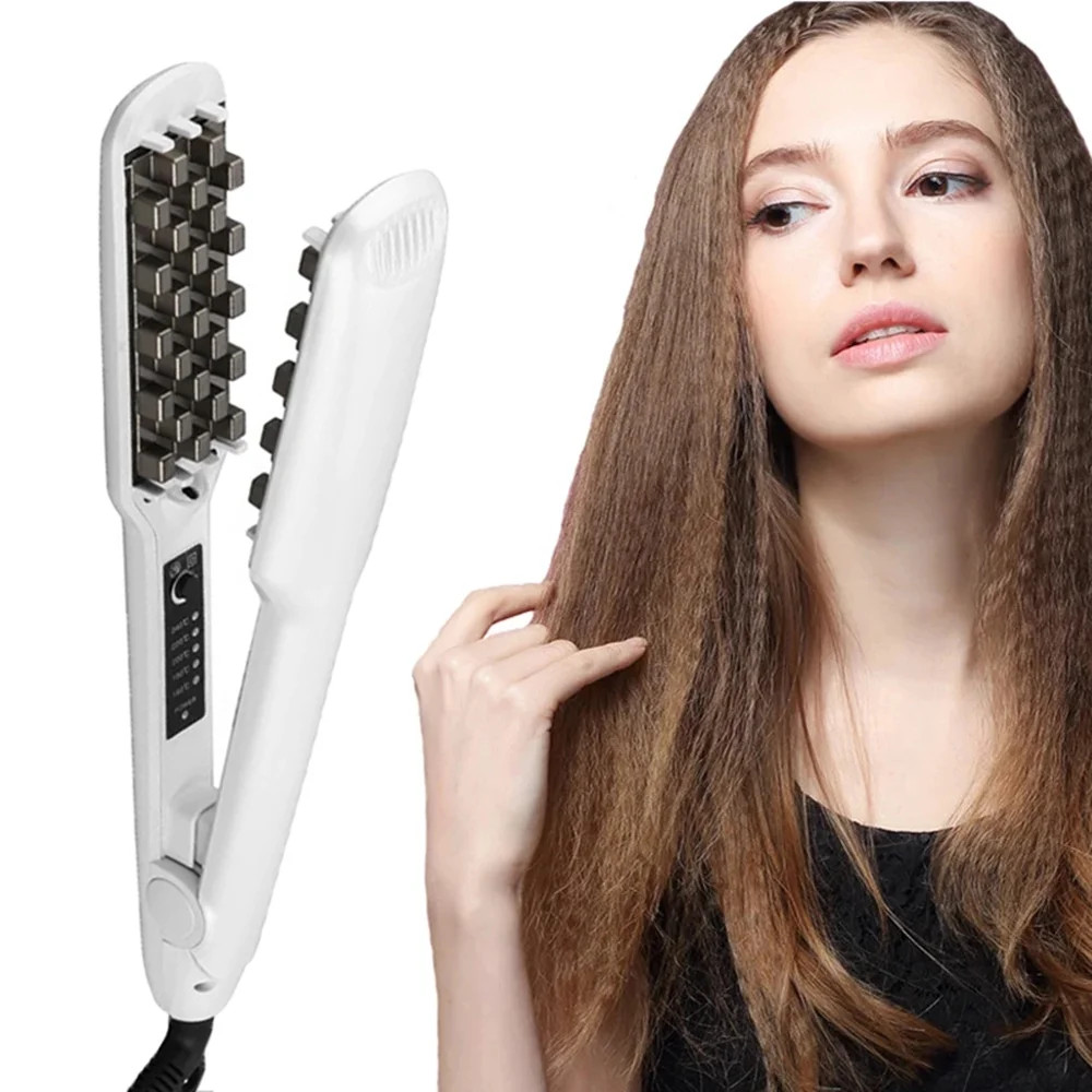 MINKUROW Hair Iron Ceramic 3D Grid Hair Crimper Professional Volumizing Curling Iron Corn Perm Fl... | Walmart (US)