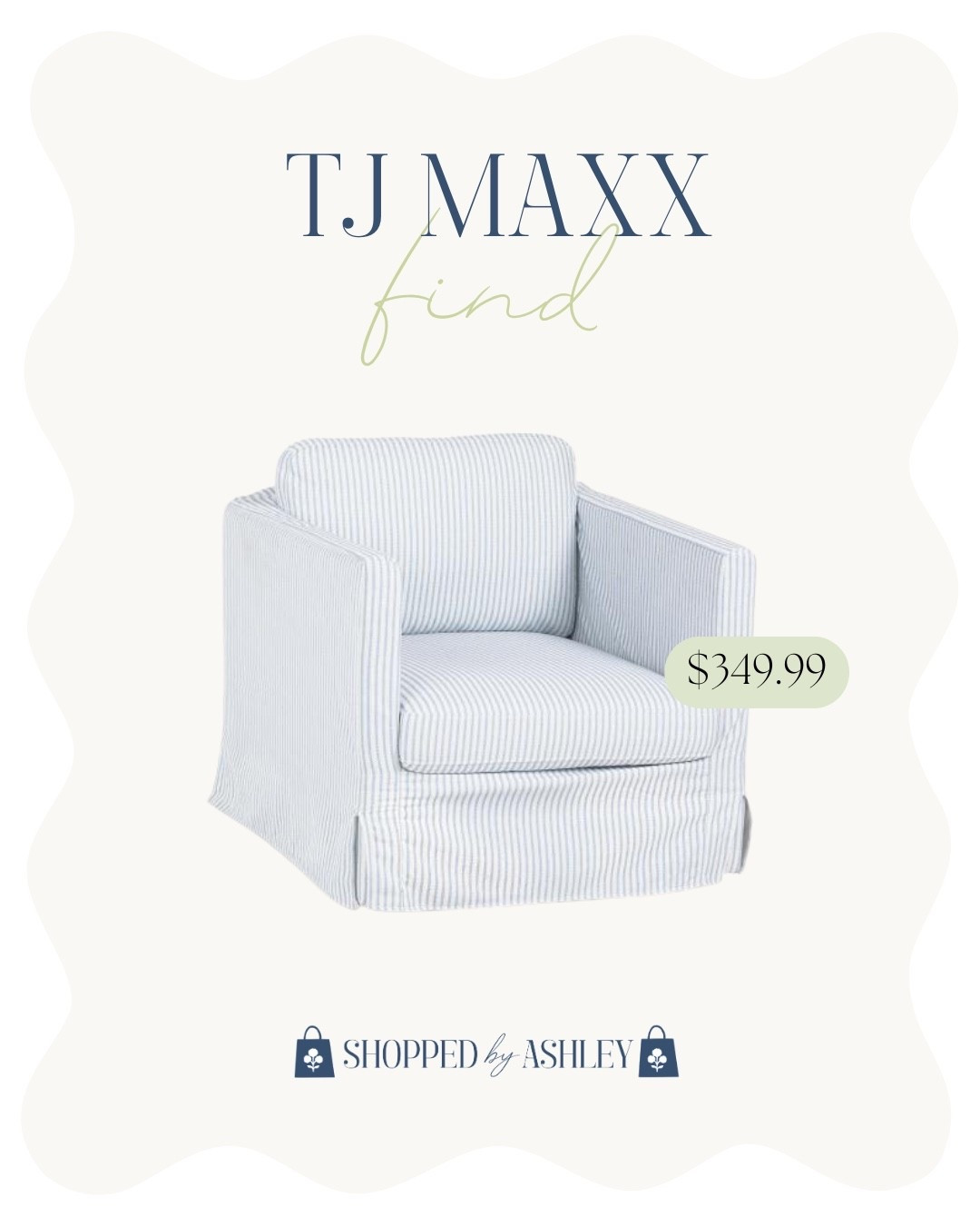 RUN! This blue and white swivel chair was just added online at @TJ Maxx and it’s by one of my favorite brands 😍

Lillian August, TJ Maxx chair, HomeGoods find, blue chair, coastal furniture, beach house furniture, coastal style, look for less, Serena and Lily style

#LTKHome