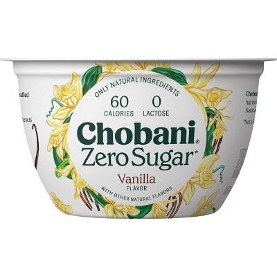 Chobani Zero Sugar Vanilla Nonfat Greek Yogurt - 5.3oz | Target