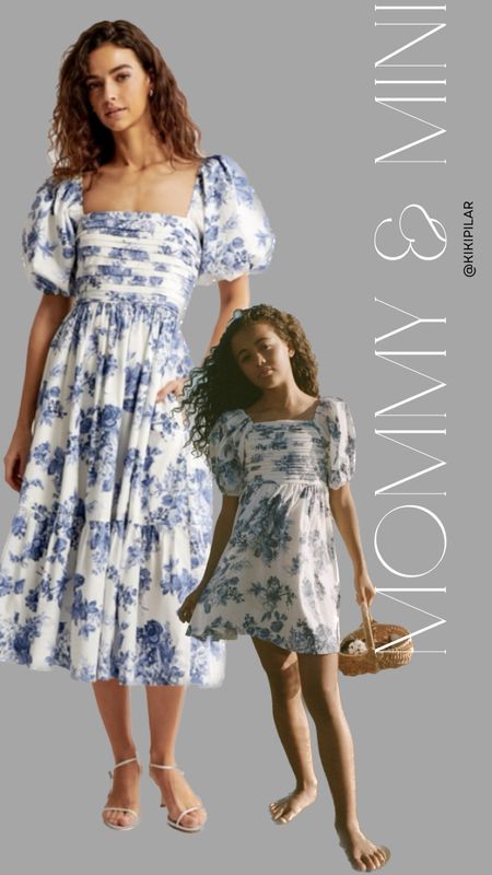 Mommy and mini
Mommy and me
Little girl dress
Dresses
Dresses for girls
Abercrombie 
Abercrombie kids
Emerson dress
Mini Emerson dress
Poplin dress
Puff sleeve dress
Easter dress 
Vacation dress
Beach dress
Family photos
Mommy matching 
Blue and white floral
Midi dress

#LTKfamily #LTKstyletip #LTKkids