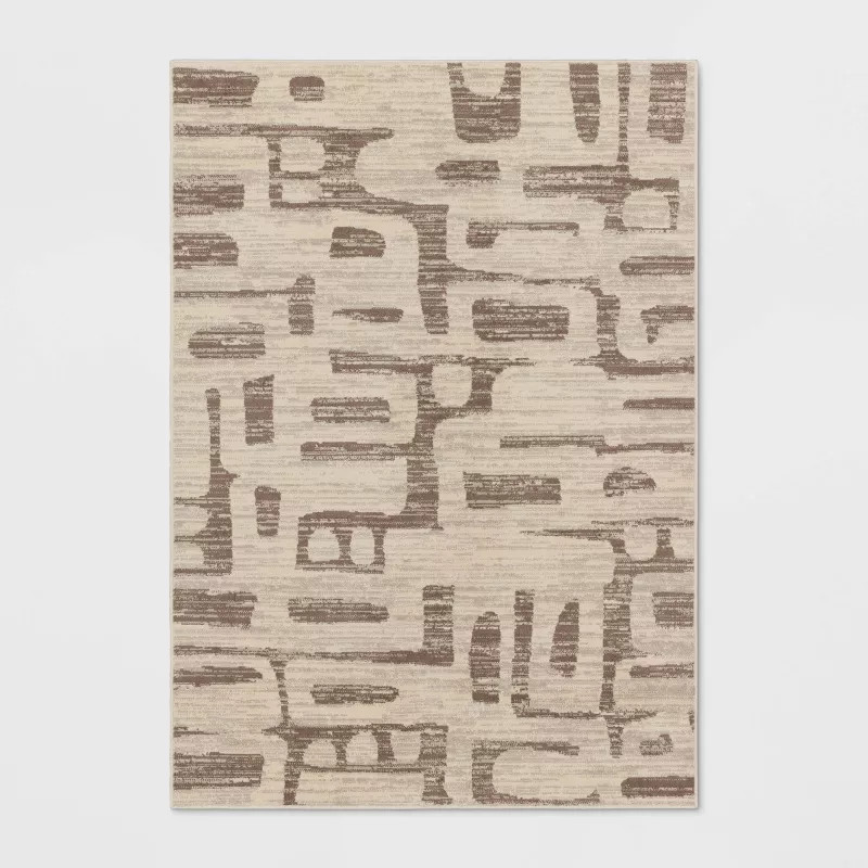 Modern Curves Area Rug Tan - Threshold™ | Target