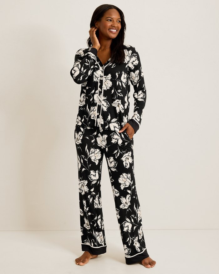 Jersey Long-Sleeve Top & Pants Pajama Set | Tommy Bahama