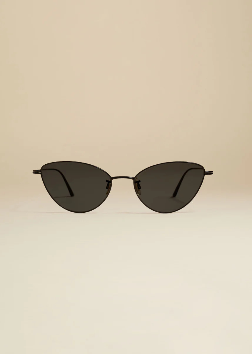 The KHAITE x Oliver Peoples 1998C in Matte Black and Grey | Khaite