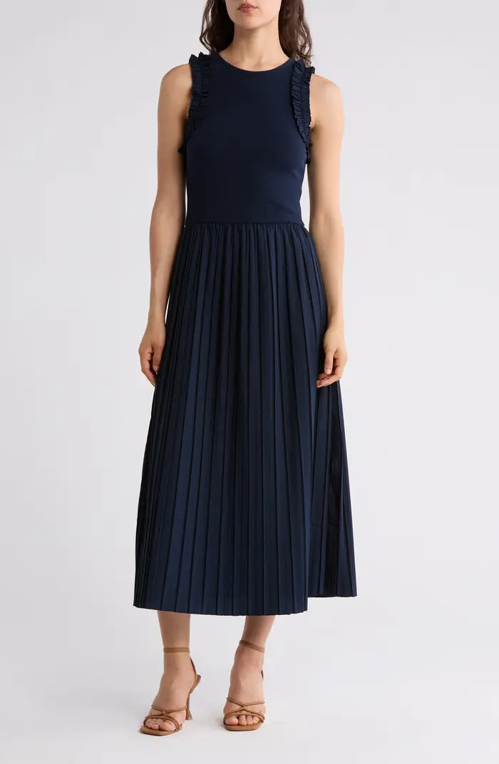 Mixed Sleeveless Midi Dress | Nordstrom Rack