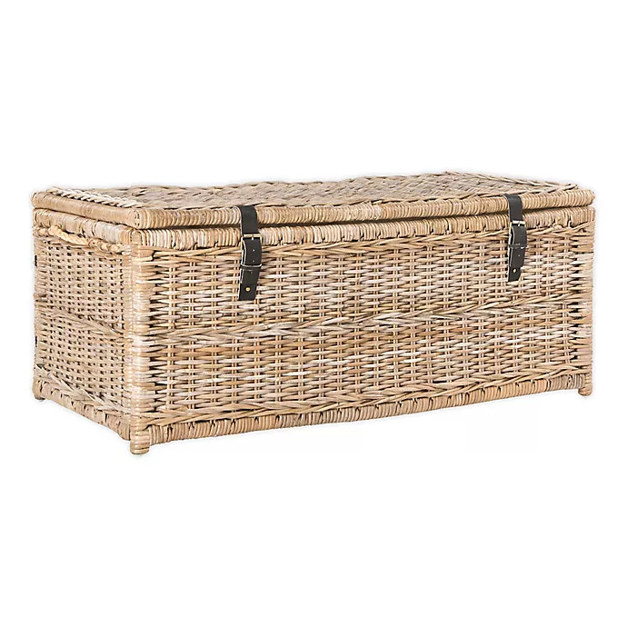 Caden Wicker Storage Trunk | Bed Bath & Beyond | Bed Bath & Beyond
