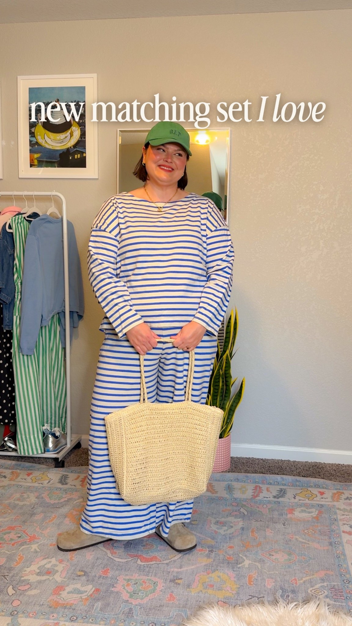 comfy matching set outfit for everyday summer days
this striped set is giving coastal but make it easy
paired with a green hat, birks, and a straw bag for that effortless feel
perfect for errands, coffee runs, or travel days (size 16 comfy outfit) 
shop everything here ↓

#LTKMidsize #LTKSeasonal #LTKPlusSize