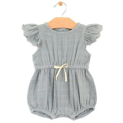Muslin Waist Tie Romper, Stillwater | SpearmintLOVE