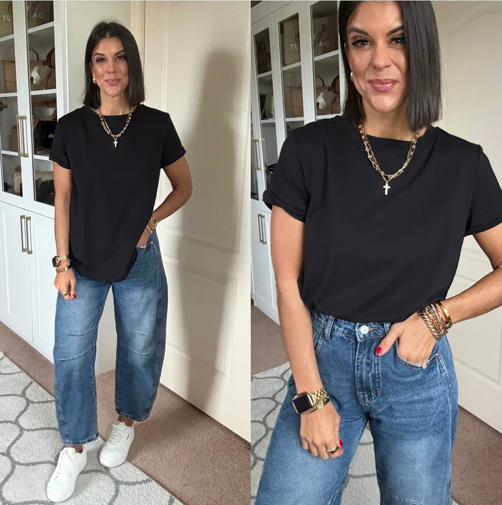 Size small in tee Size 2 in jeans

#LTKFindsUnder100 #LTKSeasonal