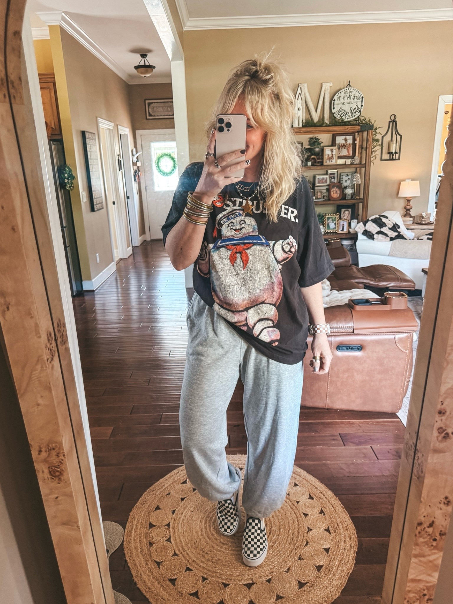 The cutest graphic tee! I always lived Ghostbusters when I was a kid and this tee had vintage vibes! 👏🏼🥰
I’m in a Large, sweatpants are a medium.

#LTKOver40