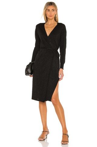 Lovers and Friends Azita Wrap Dress in Black from Revolve.com | Revolve Clothing (Global)